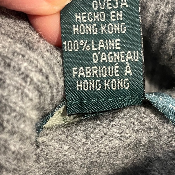 Lauren Ralph Lauren Lambswool Turtleneck Sweater Winter Scene LARGE Vintage - Picture 9 of 9